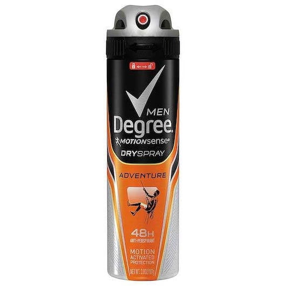 Degree Men MotionSense Adventure Antiperspirant Dry Spray, 3.8 Ounce -- 12 per case