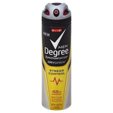 Degree Men MotionSense Dry Spray Anti-Perspirant, Stress Control, 3.8 oz Pack of 2