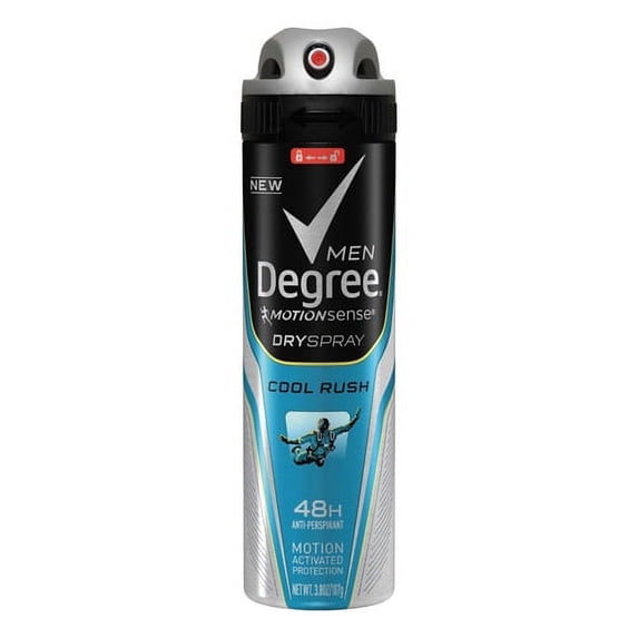 Degree Men Motionsense Dry Spray Antiperspirant, Cool Rush, 3.8 oz, 3 Pack