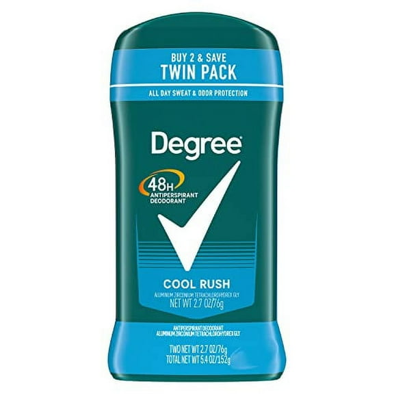 Degree Men Original Antiperspirant Deodorant Odor Protection Cool Rush Stick, 2.7 oz