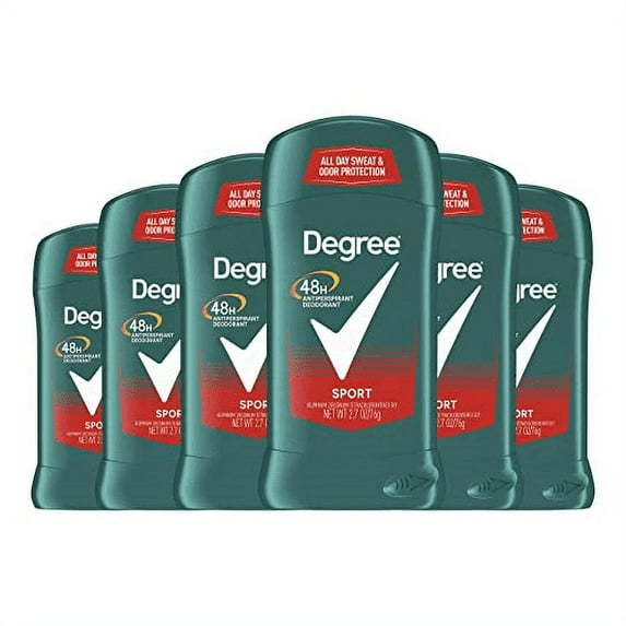 Degree Men Sport Antiperspirant Deodorant Stick, 2.7 oz, 6 Pack