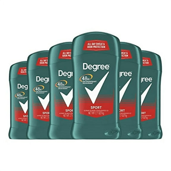 Degree Men Sport Antiperspirant Deodorant Stick, 2.7 oz, 6 Pack