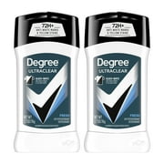 Degree Men UltraClear 72H Men's Antiperspirant Deodorant Stick, 2.7 oz Twin Pack