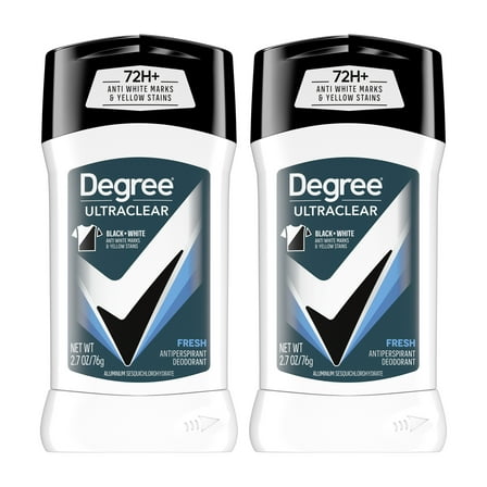 Degree Men UltraClear 72H Men's Antiperspirant Deodorant Stick, 2.7 oz Twin Pack