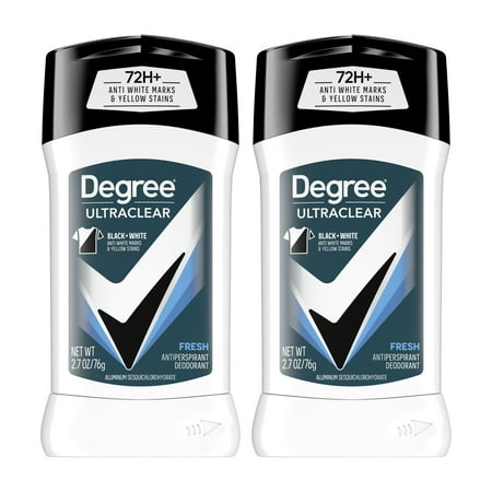 Degree Men UltraClear 72H Men's Antiperspirant Deodorant Stick, 2.7 oz Twin Pack