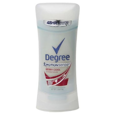 Degree Motion Sense Invisible Solid Deodorant For Women, Berry Cool - 2.6 Oz, 2 Pack