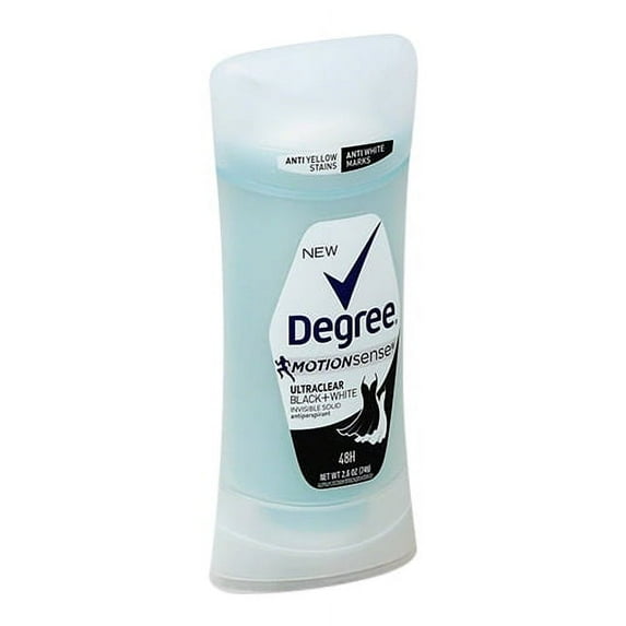 Degree MotionSense UltraClear Black Plus White Antiperspirant Deodorant Stick, 2.6 Oz, 2 Pack