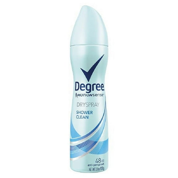 Degree Motionsense Anti-Perspirant Dry Spray, Shower Clean, Women - 3.8 oz