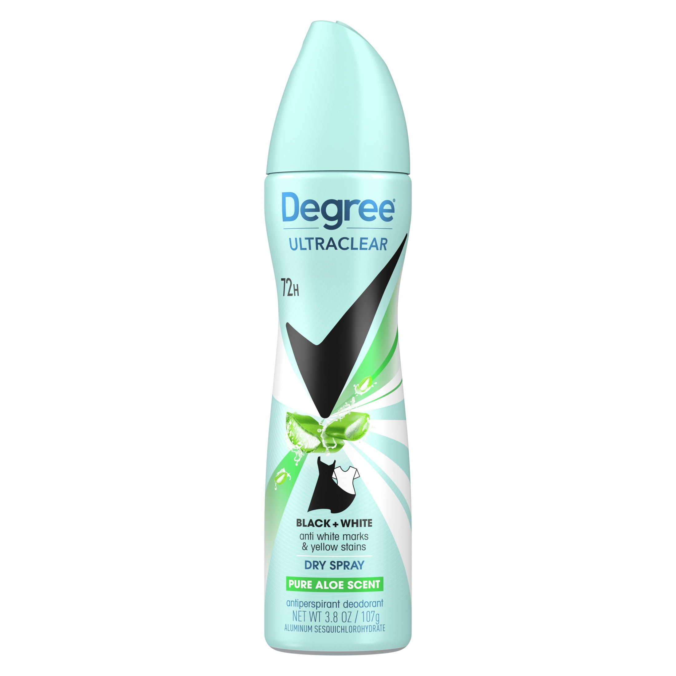 Degree Ultra Clear Antiperspirant Deodorant Spray for Women Aloe Scent with Anti White Marks, 3.8 oz