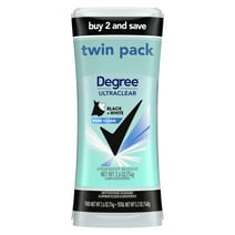 Degree Ultra Clear Long Lasting Women's Antiperspirant Deodorant Stick Twin Pack, Pure Clean, 2.6 oz