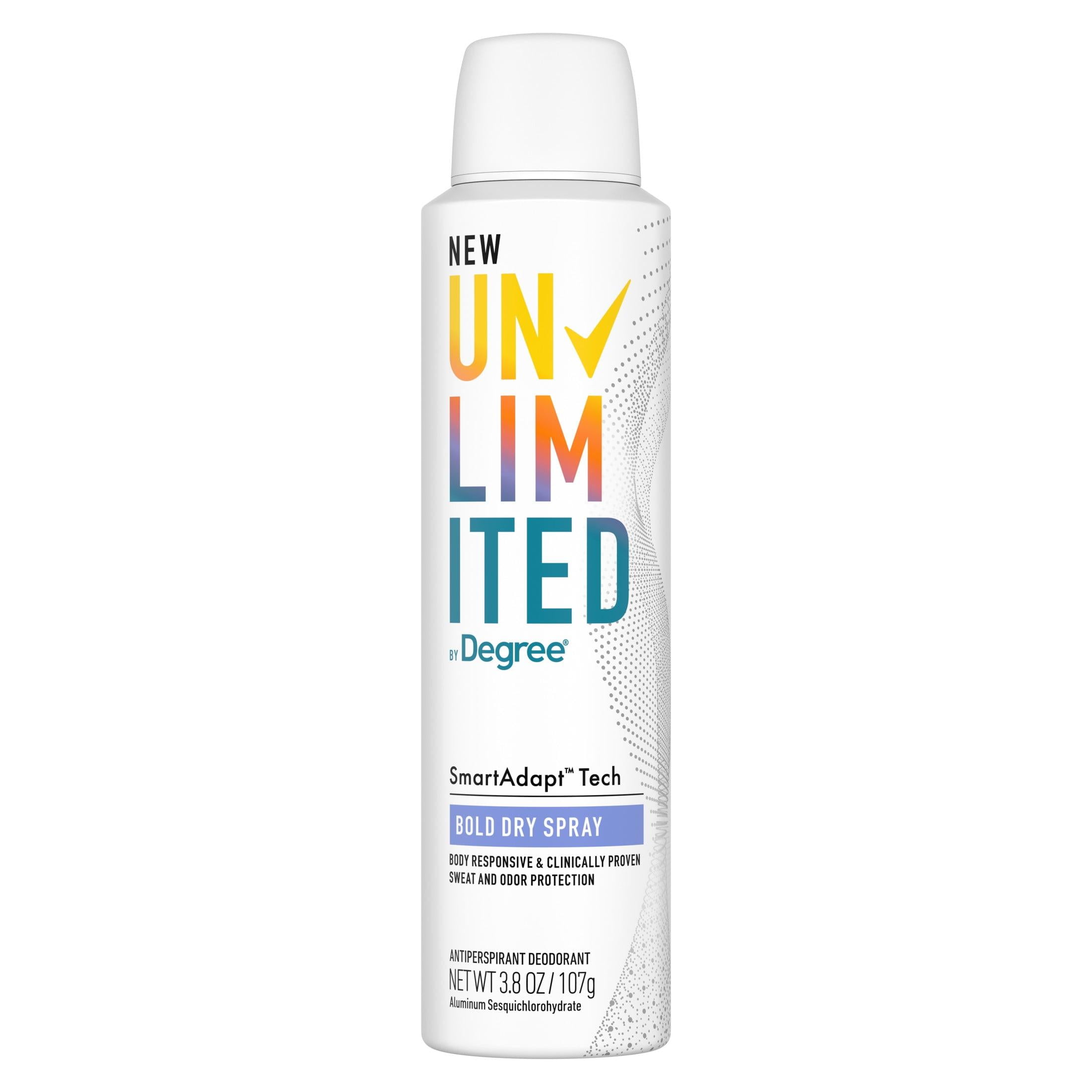 Degree Unlimited Long Lasting Antiperspirant Deodorant Dry Spray, Bold, 3.8 oz