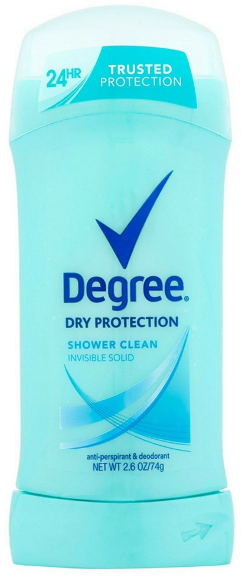 Degree Women Anti-Perspirant Deodorant Invisible Solid Shower Clean 2.60 oz (Pack of 4)
