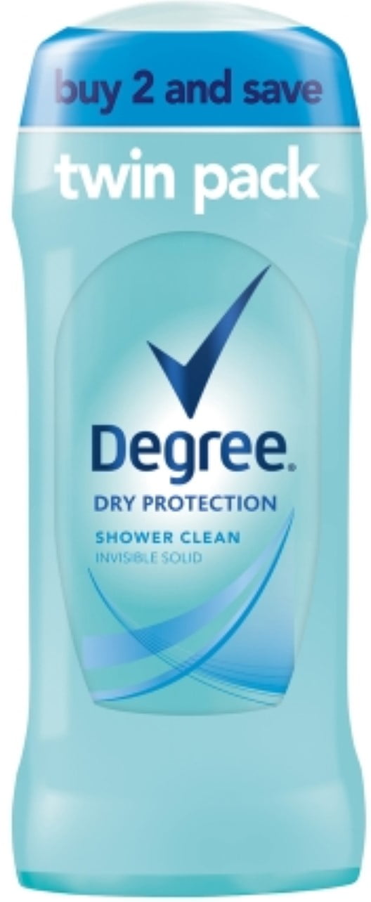 Degree Frauen Anti-Transpirant Deodorant Invisible Solid – Dusche Reinigen, 2,6 Unzen, 3er Pack