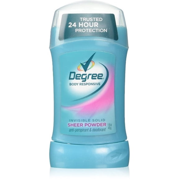 Degree Women Anti-Perspirant and Deodorant Invisible Solid, Sheer Powder 1.6 oz (Pack of 6)