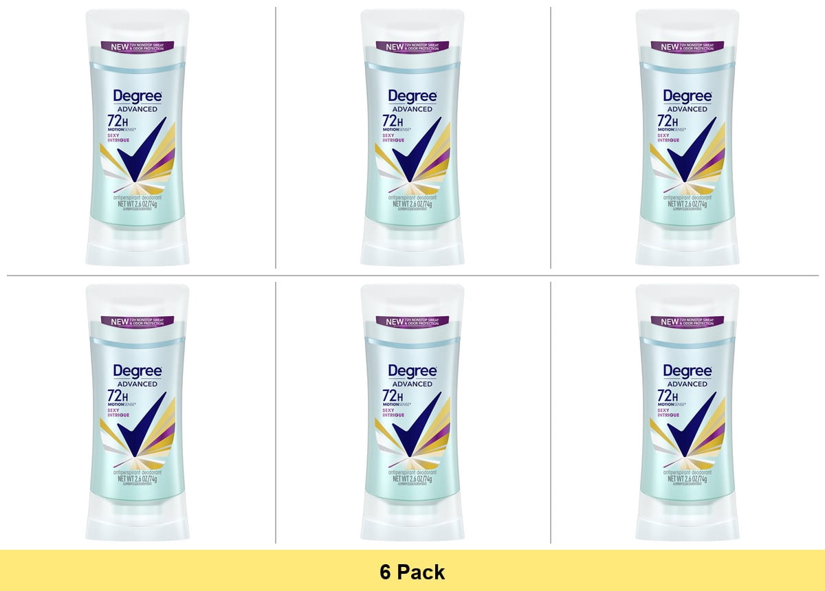 Degree Women Antiperspirant Deodorant Stick Sexy Intrigue - 6 Pack