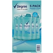 Degree Women's Shower Clean Dry Protection Deodorant Stick, 5 Pk.