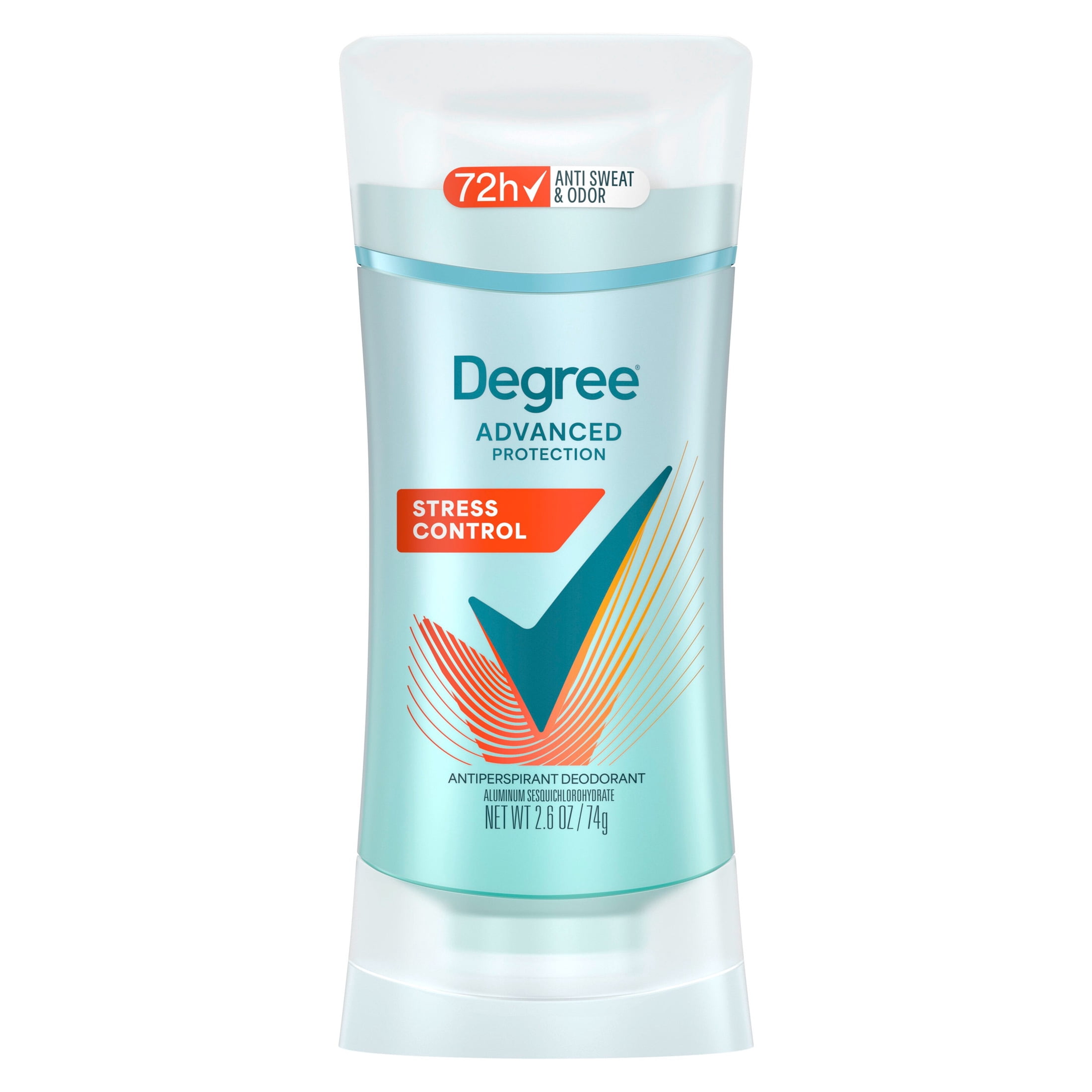 Degree Antiperspirant Deodorant 72-Hour Sweat & Odor Protection Stress Control Antiperspirant For Women With Body Heat Activated Technology, 2.6 oz