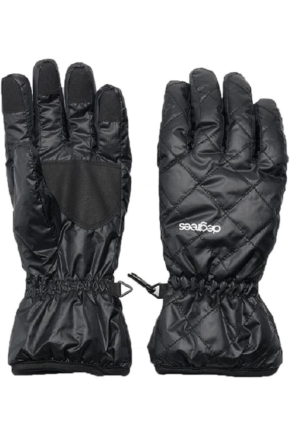 By 180's Ladies/Women's Puffy Down Tec Touch Winter Gloves Small, Black