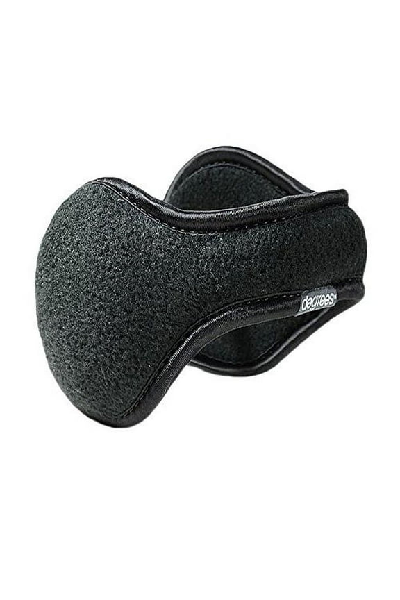 Degrees By 180s Mens Black Fleece Ear Warmers