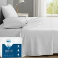 thumbnail image 1 of Degrees of Comfort Coolmax Cooling Sheets Set for Twin Size Bed, Moisture Wicking for Night Sweats Best Comfort, Cool Sheets for Hot Sleepers During Warm Weather with Deep Pocket, White-3PC, 1 of 16