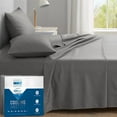 thumbnail image 1 of Degrees of Comfort Coolmax Cooling Sheets Set for Twin Size Bed, Moisture Wicking for Night Sweats Best Comfort, Cool Sheets for Hot Sleepers During Warm Weather with Deep Pocket, Grey-3PC, 1 of 8