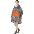 thumbnail image 1 of Degrees of Comfort Heated Wearable Blanket for Women Adult, Cordless Wearable Electric Blanket Hoodie Battery Powered, Warm Sherpa Sweatshirt Gift for Women, Grey, 1 of 15