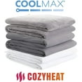 thumbnail image 1 of Degrees of Comfort Zoning Weighted Blanket 2 Duvet Covers for Hot & Cold Sleeper Advance Nano-Ceramic Beads Deliver Durability & Silky Comfort (48x72 12lbs Grey/Grey), 1 of 5
