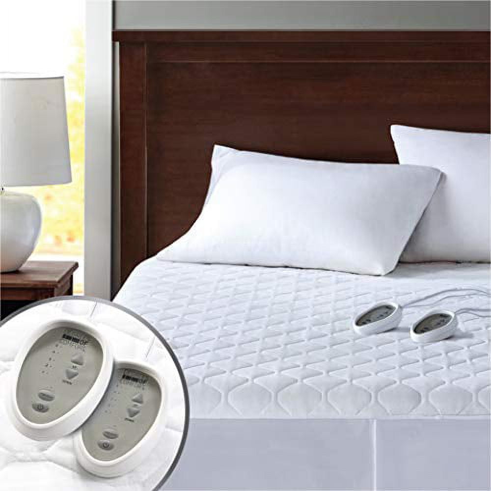 Degrees Of Comfort Dual Control Heated Mattress Pad King Size | Electric Bed  Warmer W/ Adjustable Zone Heating | Fit Up to 15 Inch | 12.5ft Long Cord -  78x80 Inch, White - Walmart.com