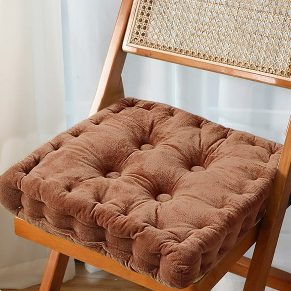 Degrees of Comfort Square Large Pillows Seating for Adults, Tufted Floor Cushions for Living Room Tatami,15.7X15.7X3.5in （Coffee）