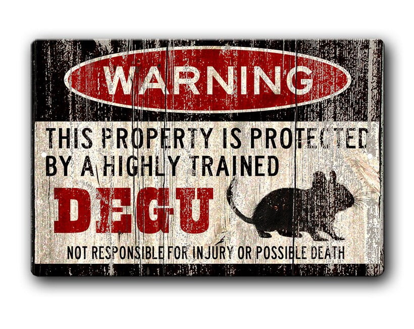 Degu Sign,Funny Metal Signs,Degu, Degu cage accessories
