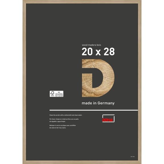 Deha Design Fontana Wood Frame - Natural Oak, 20" x 28"