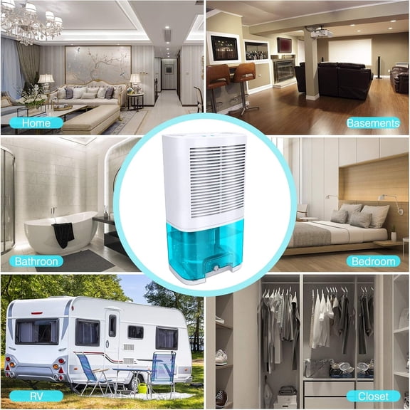 Dehumidifier 68oz(2000ml) Small Dehumidifier with Drain Hose for Up to 650 sq.ft Ultra Quiet Mini Portable Air for Home Basements Bathroom Bedroom Closet Kitchen RV