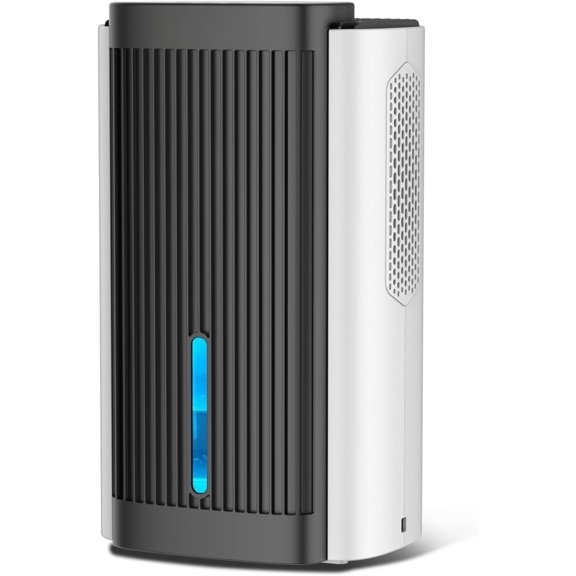 Dehumidifier,95 OZ Water , (1000 sq. ft) Quiet Dehumidifier for Basement, Bathroom, RV, Closet, Bedroom with Auto Shut Off, Sleep Mode,7 Colors LED Light, Dehumidifiers for  (White/Black)