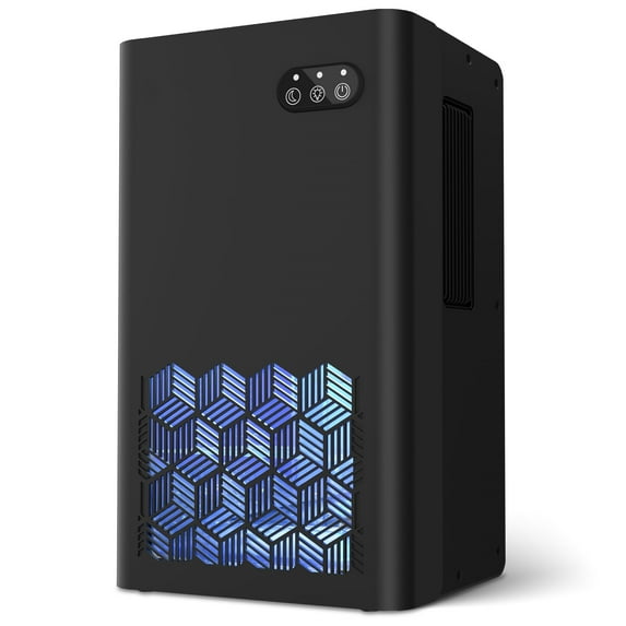Dehumidifier, 95 OZ Water Tank, 950 sq.ft Dehumidifiers for Home Bedroom Basement Bathroom with Auto Shut Off, 7 Colors LED Light,Black