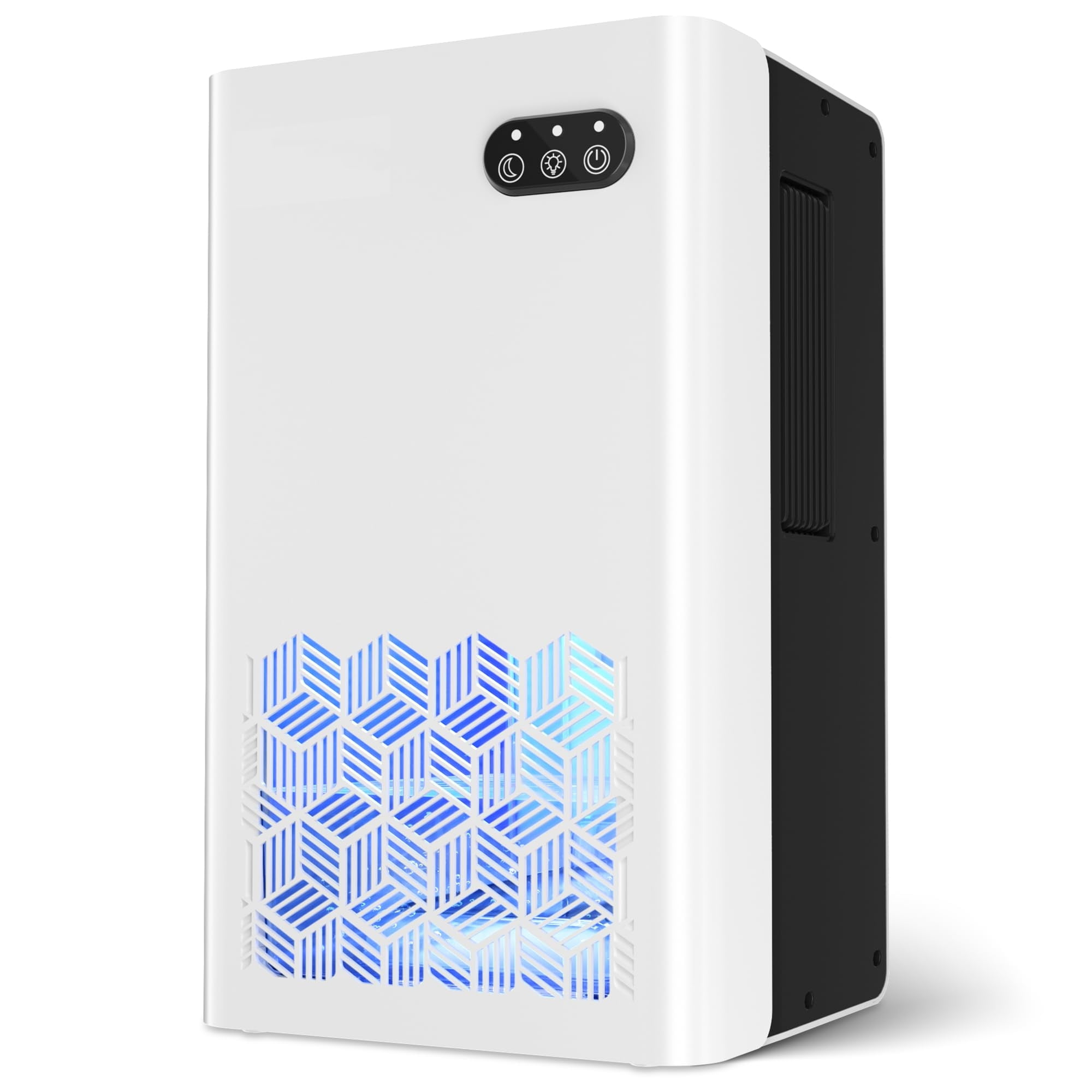 Dehumidifier, 95 OZ Water Tank, 950 sq.ft Dehumidifiers for Home Bedroom Basement Bathroom with Auto Shut Off, 7 Colors LED Light,White