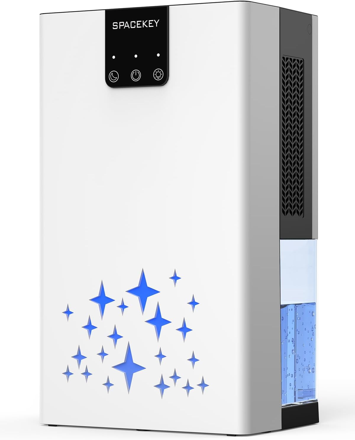 Dehumidifier, 95 OZ Water Tank Dehumidifiers for Home, 1000 sq. ft. Dehumidifier Basement Bathroom Bedroom with Auto Shut Off, 7 Colors LED Light, Quiet Sleep Mode, White