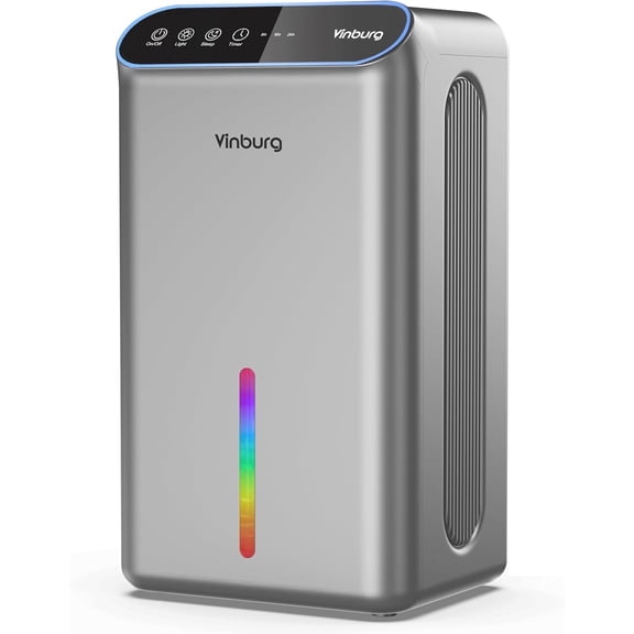 Dehumidifier for Basement (85 OZ, 800 sq ft) Quiet Dehumidifiers for Home, Auto Shut-Off, Sleep Mode, 3 Gear Timer(8H,16H,24H), Small Dehumidifier for Bedroom, Bathroom with Drain Hose (Deep Sliver)
