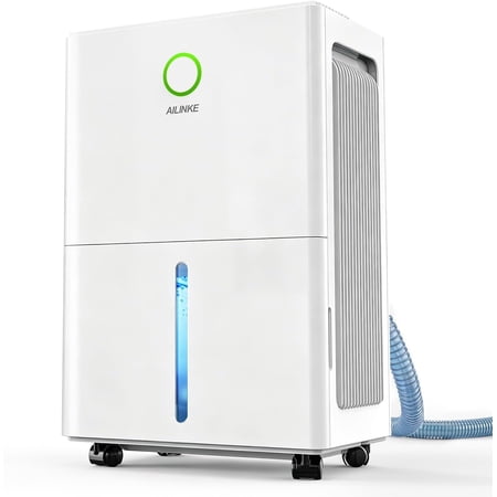 Dehumidifier 10 Pint (DOE) , Dehumidifiers for Home up to 2000 sq ft (MAX 30Pint at 95 F, 90%RH), Dehumidifier for Basement with Drain Hose, Large Dehumidifier for Bedroom with Auto Humidity Control