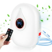 2-Pint Dehumidifier for Room Home with Drain Hose,HopePow Remote Control 24Hrs Timing Humidity Display 1,000 Sq. ft Coverage Area Energy Saving Efficiency Dehumidifier for Bedroom,Small Room,Home,Red