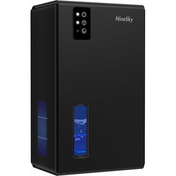 Dehumidifier for Home, 1000 Sq Ft, 95 oz Water Tank, Quiet Operation with 7-Color Ambient Light and Auto Shut Off, Black