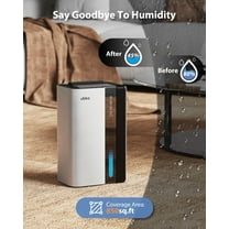 Dehumidifier for Home, 850 sq.ft 95oz with Drain Hose Timer Sleep Auto-Off Colors Light White