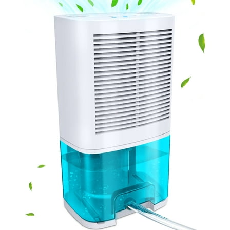 4-Pint Dehumidifier with Drain Hose for Room Home,HopePow Ultra Quiet 3,500 Sq. ft Coverage Area Energy Saving Efficiency Dehumidifier for Home,Bedroom,Bathroom,Small Room