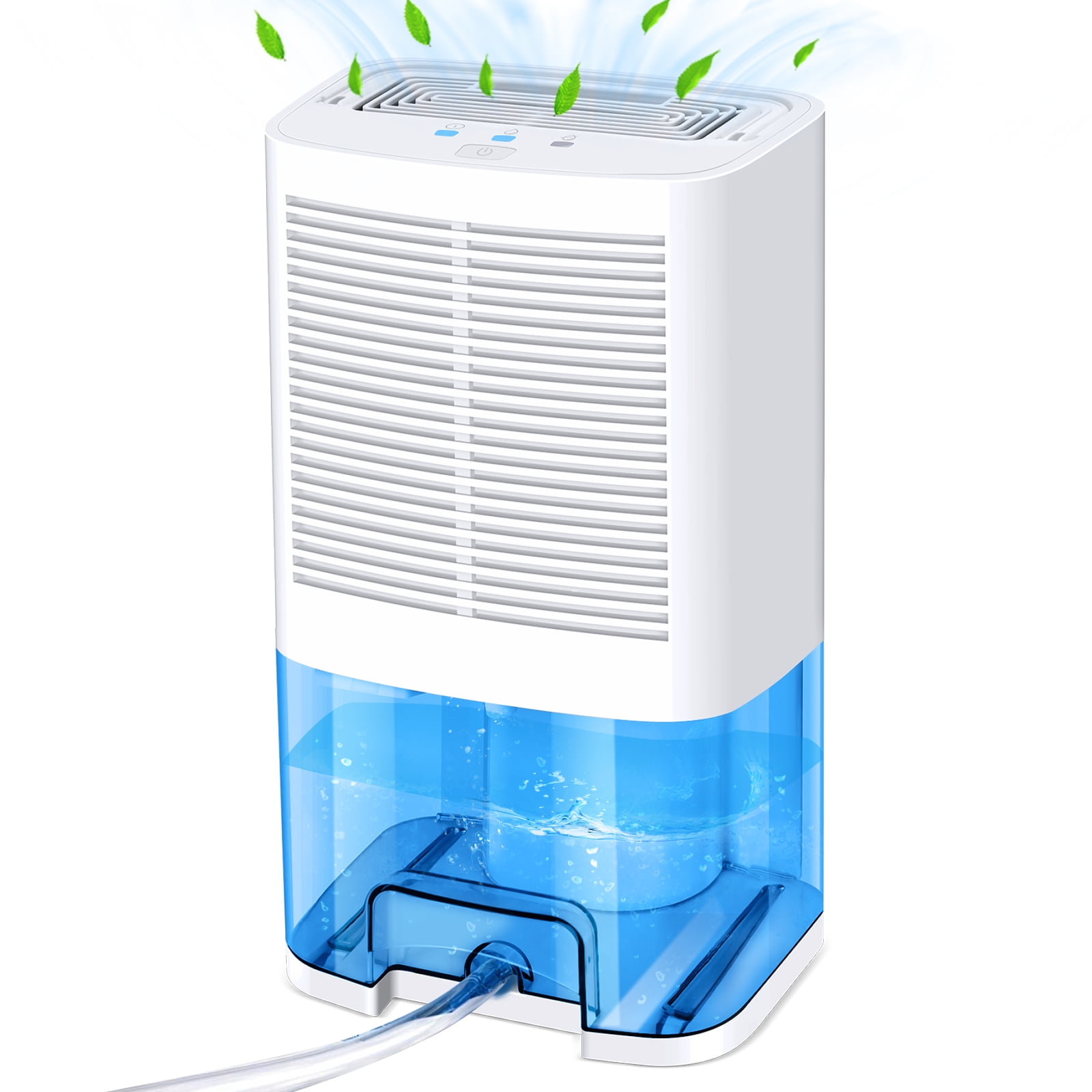 4-Pint Dehumidifier with Drain Hose for Room Home,HopePow Ultra Quiet 3,500 Sq. ft Coverage Area Energy Saving Efficiency Dehumidifier for Home,Bedroom,Small Room,Bathroom,Blue