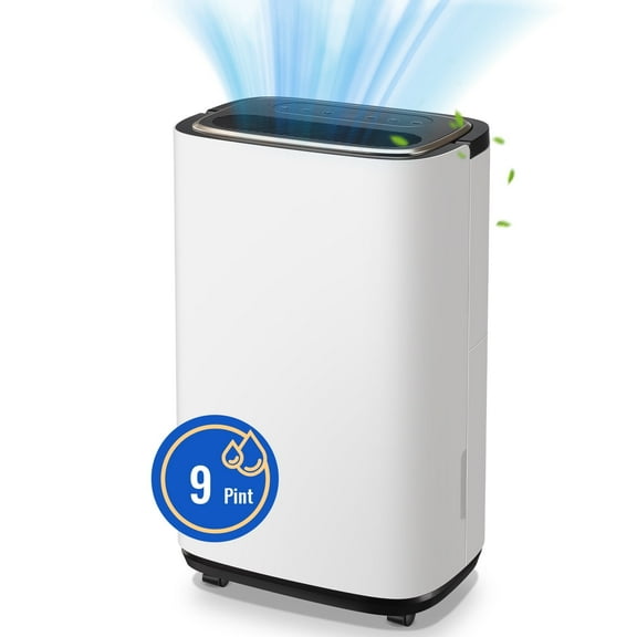 Dehumidifiers 9 Pints Max for 1000 Sq ft for Basements with Drain Hose, 24Timer, New