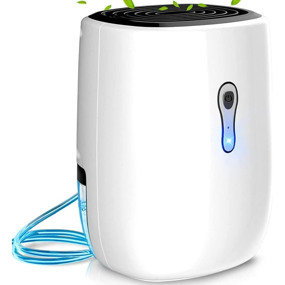 Dehumidifiers for Home 27oz(800ml) Small Auto Shut off Dehumidifiers with Drain Hose,Portable Ultra Quiet Mini Dehumidifier Effective for Bathroom, Basement, Garage, RV, Gun Safe, Closet
