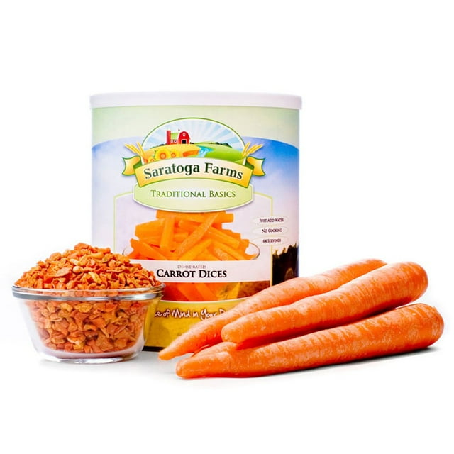 Dehydrated Carrots, FreezeDried Vegetables for Emergency Food Supply
