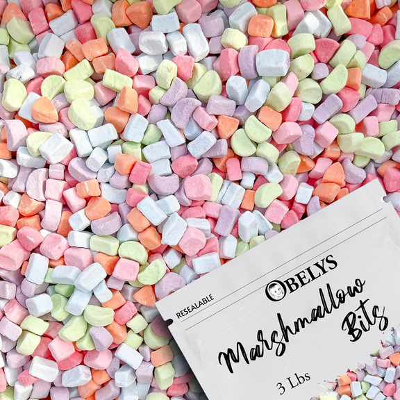 Dehydrated Cereal Marshmallows - Assorted Colors - Great For Hot Choco, Cereal and desserts | 3 Pounds