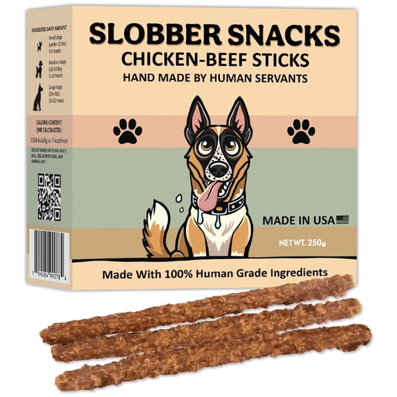 Dehydrated Dog Treat Sticks, Chicken Thigh & Beef, Grain-Free Superfood Recipe, Balanced Meat + Veggie Treat, Made in USA, 8.8 oz (250 g)