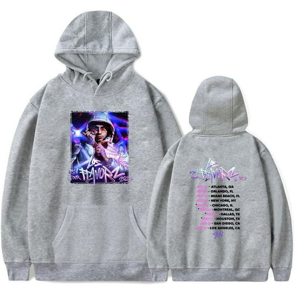 Dei V Los Flavorz USA Tour 2025 Merch Hoodie Pockets Drawstring Unisex Hooded Sweatshirt Fashion Clothing