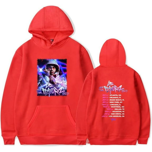 Dei V Los Flavorz USA Tour 2025 Merch Hoodie Pockets Drawstring Unisex Hooded Sweatshirt Fashion Clothing